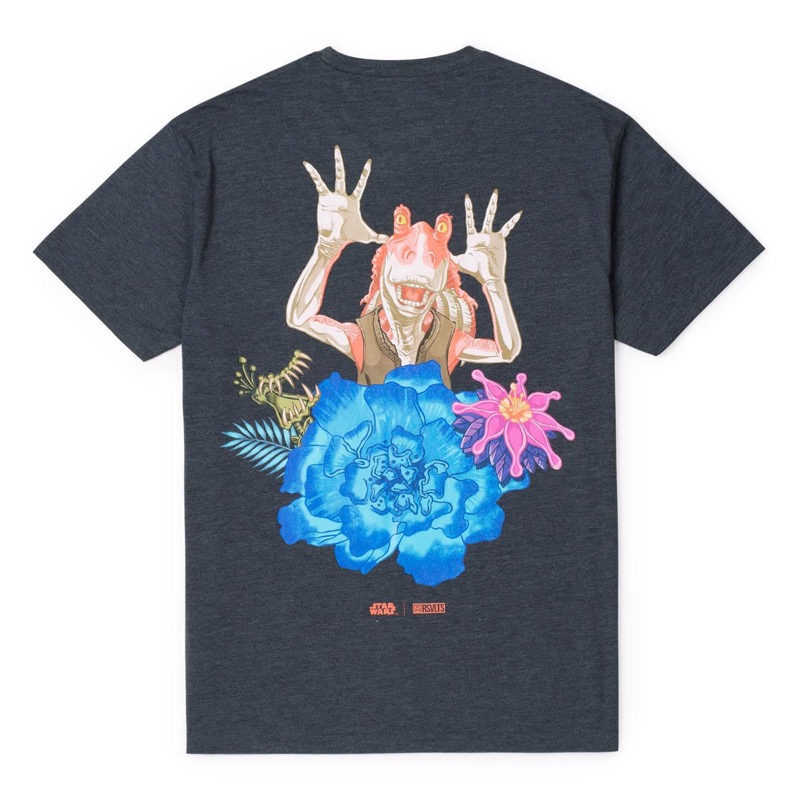 RSVLTS Gungan Style Crewneck Tee in Gray — front view