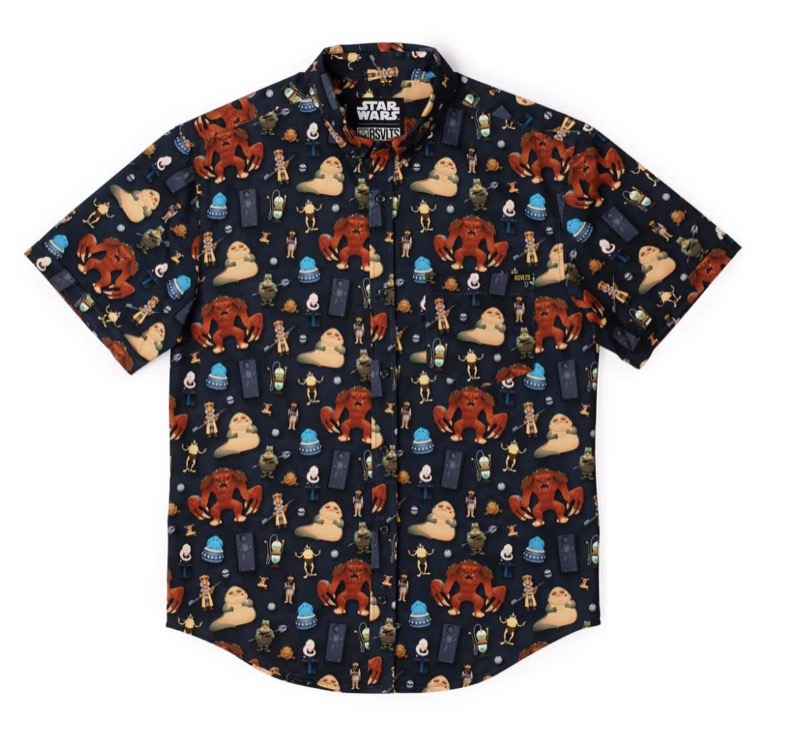 RSVLTS Jabba’s Creatures KUNUFLEX Short Sleeve Shirt in Black — front view