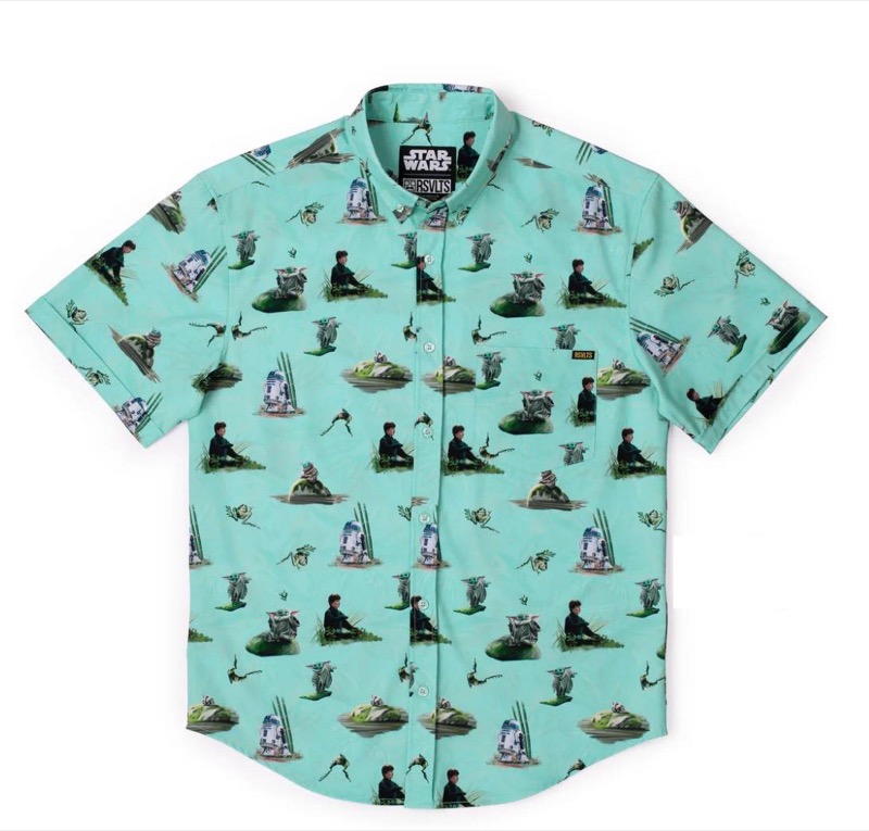 RSVLTS Jedi Training KUNUFLEX Short Sleeve Shirt in Blue — front view