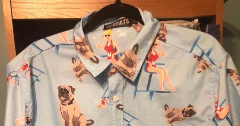 RSVLTS Beauty & the Beast KUNUFLEX Short Sleeve Shirt in Blue — detail 2