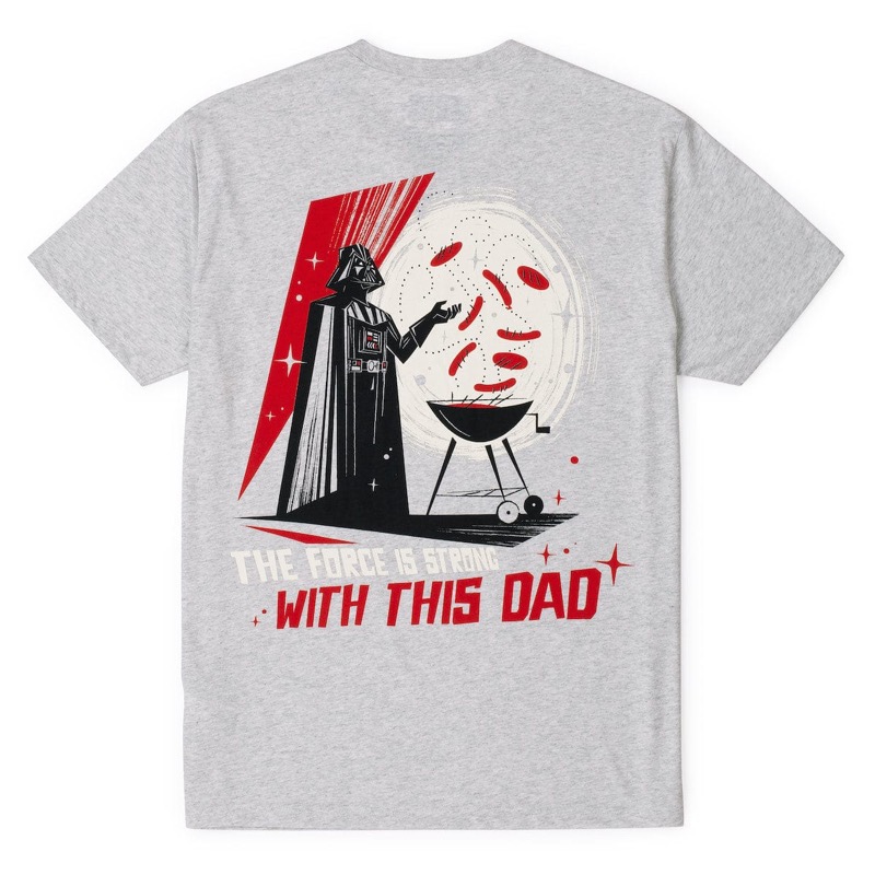 RSVLTS The Force Is Strong Crewneck Tee in Gray — front view