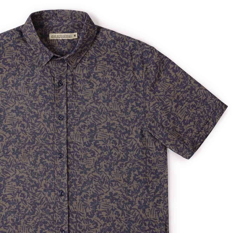 RSVLTS Road Less Traveled KUNUFLEX Short Sleeve Shirt in Purple — front view
