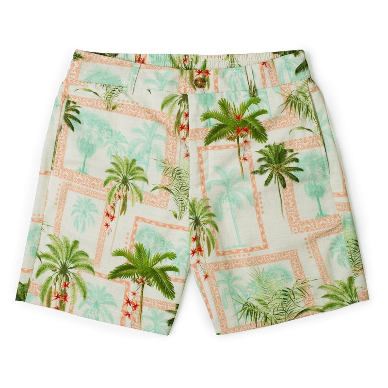 RSVLTS Portraits of Paradise Bamboo Resort Shorts — front view
