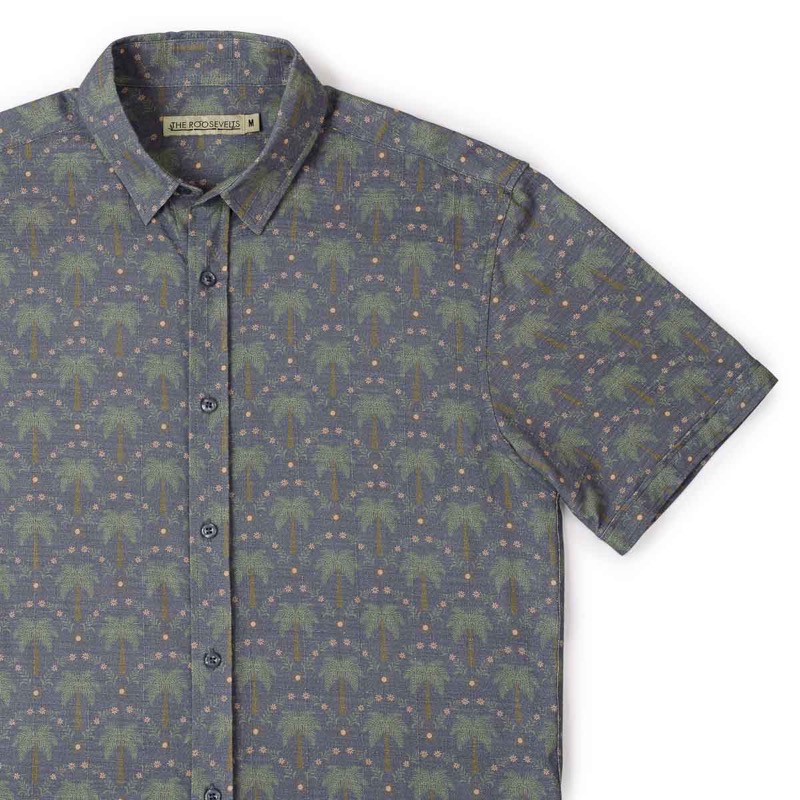 RSVLTS Keep Palm (Bamboo) KUNUFLEX Short Sleeve Shirt — front view