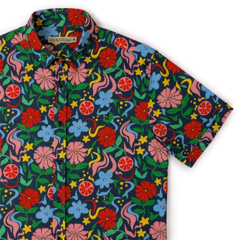 RSVLTS Groovy Garden (Bamboo) KUNUFLEX Short Sleeve Shirt — front view