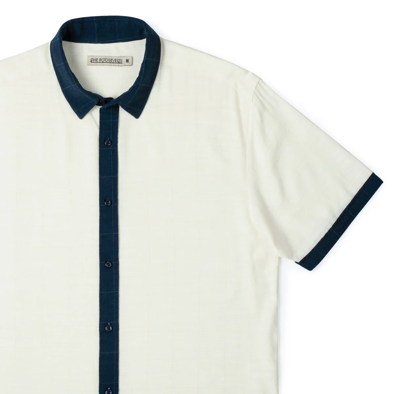 RSVLTS The Coronado KUNUFLEX Short Sleeve Shirt in White — front view