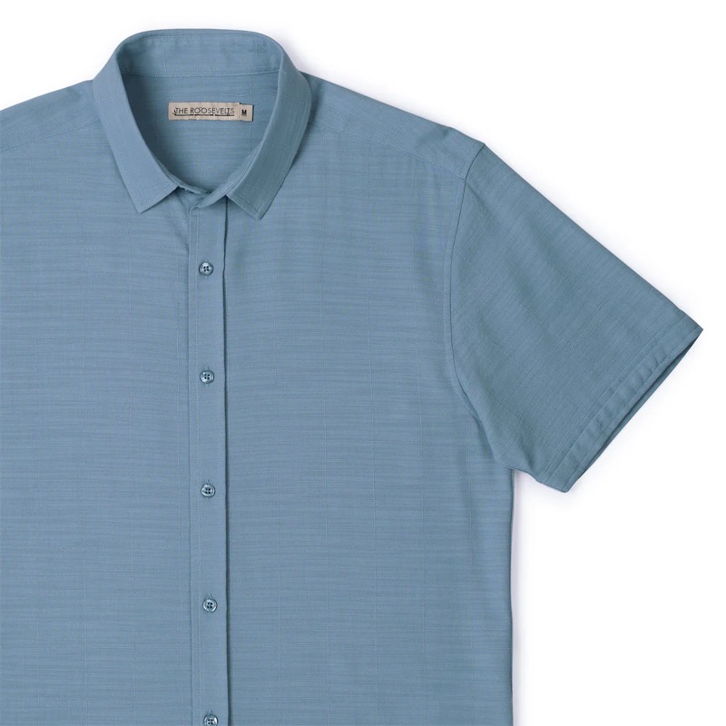 RSVLTS Solid-color Bamboo Short Sleeve Shirts KUNUFLEX Short Sleeve Shirt — detail 2