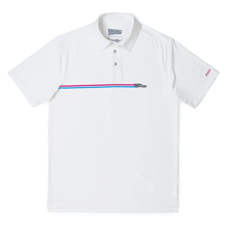 RSVLTS Back In Tee Time All-Day Polo in White — front view