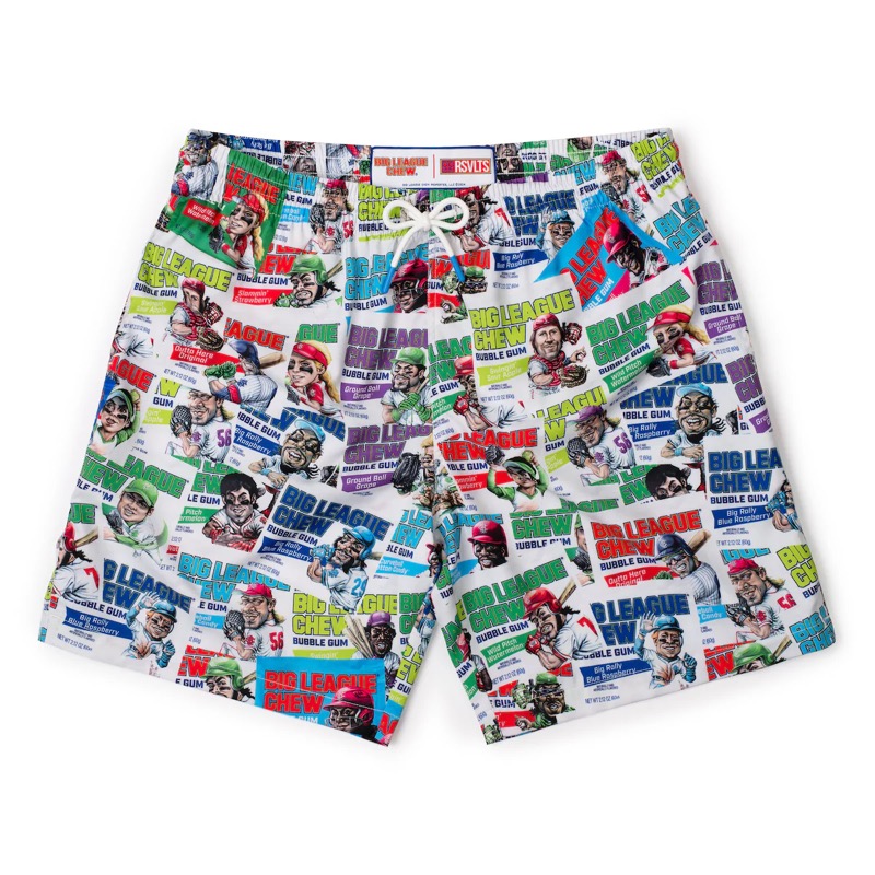 RSVLTS Fresh Pouches Hybrid Shorts in White — front view