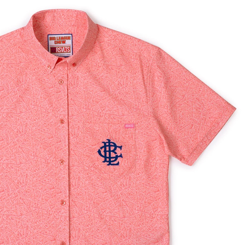 RSVLTS Chew On This KUNUFLEX Short Sleeve Shirt in Red — front view