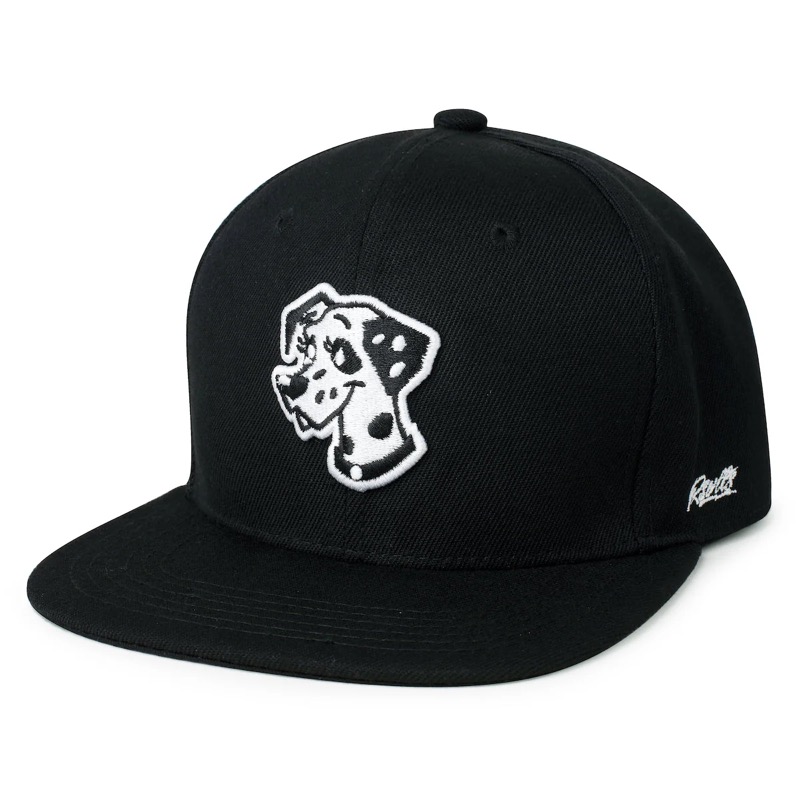 RSVLTS Gracey Snapback Hat in Black — front view