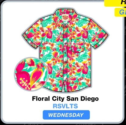 RSVLTS Floral City – San Diego 2024 (Neon) KUNUFLEX Short Sleeve Shirt — front view