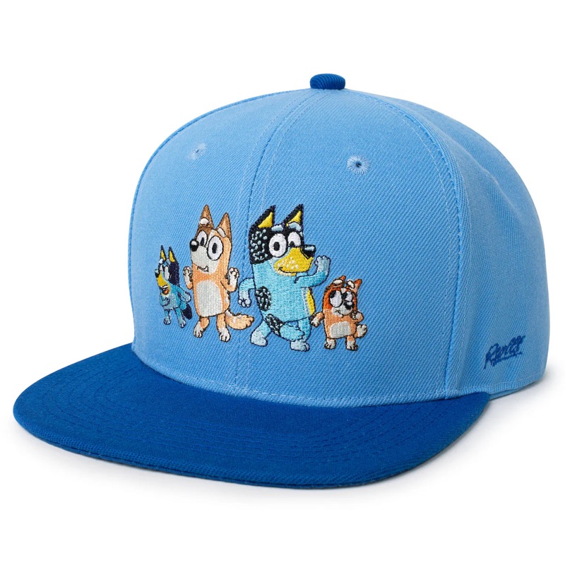 RSVLTS Meet the Heelers Snapback Hat in Blue — front view