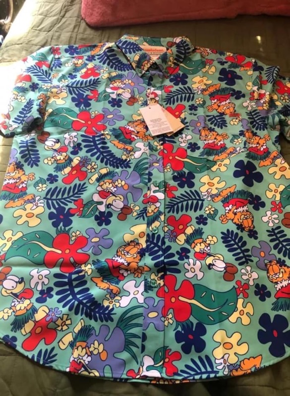 RSVLTS Garfield Riviera Maya KUNUFLEX Short Sleeve Shirt in Green — detail 2