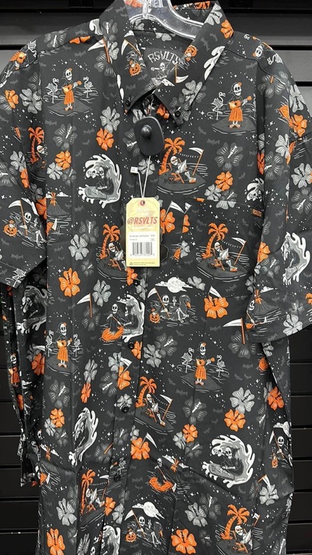 RSVLTS Reaper’s Delight 3 KUNUFLEX Short Sleeve Shirt in Black — front view