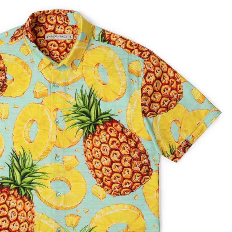 RSVLTS Pineapple Express (Bamboo) KUNUFLEX Short Sleeve Shirt — front view