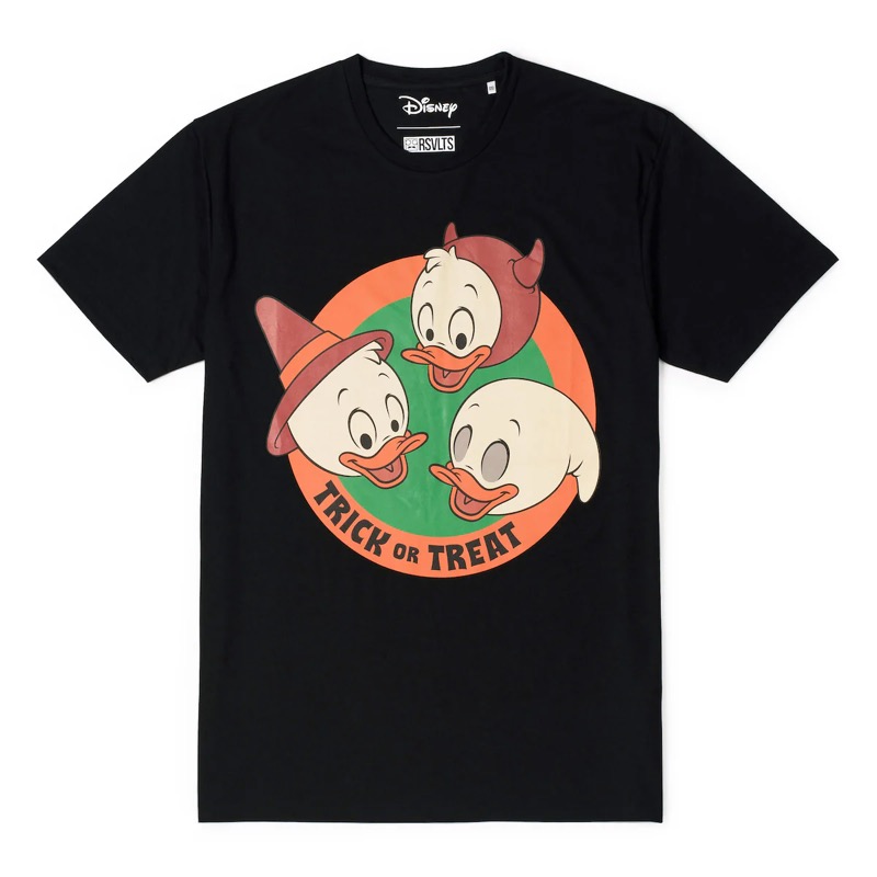 RSVLTS Tricks, Treats, and Trouble Crewneck Tee in Black — front view