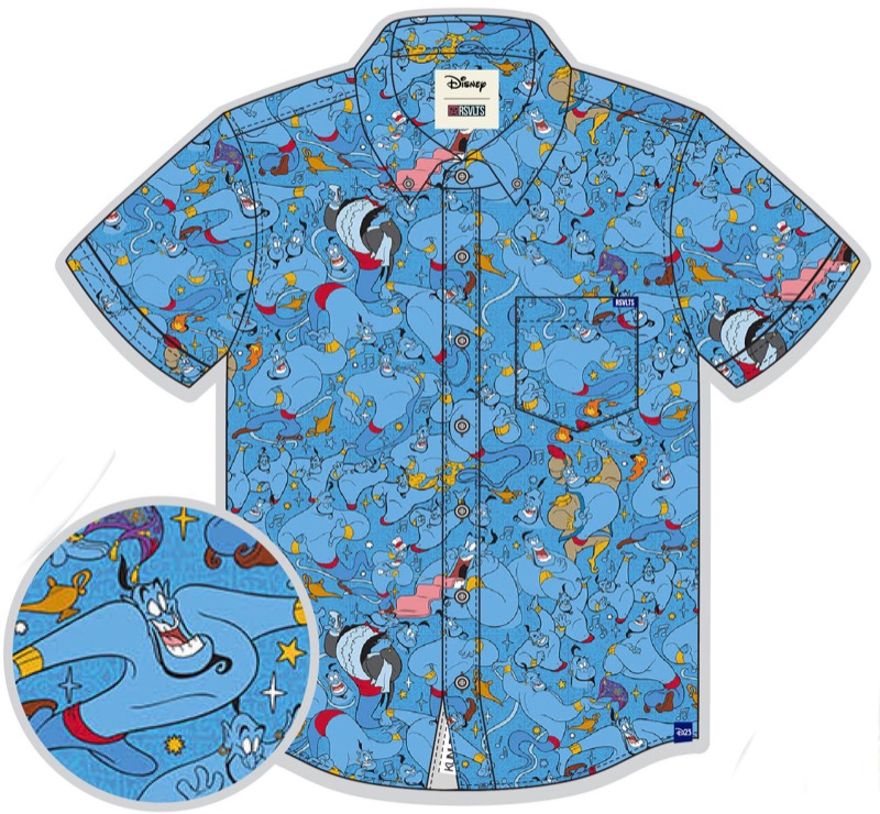 RSVLTS Friend Like Me KUNUFLEX Short Sleeve Shirt in Blue — front view