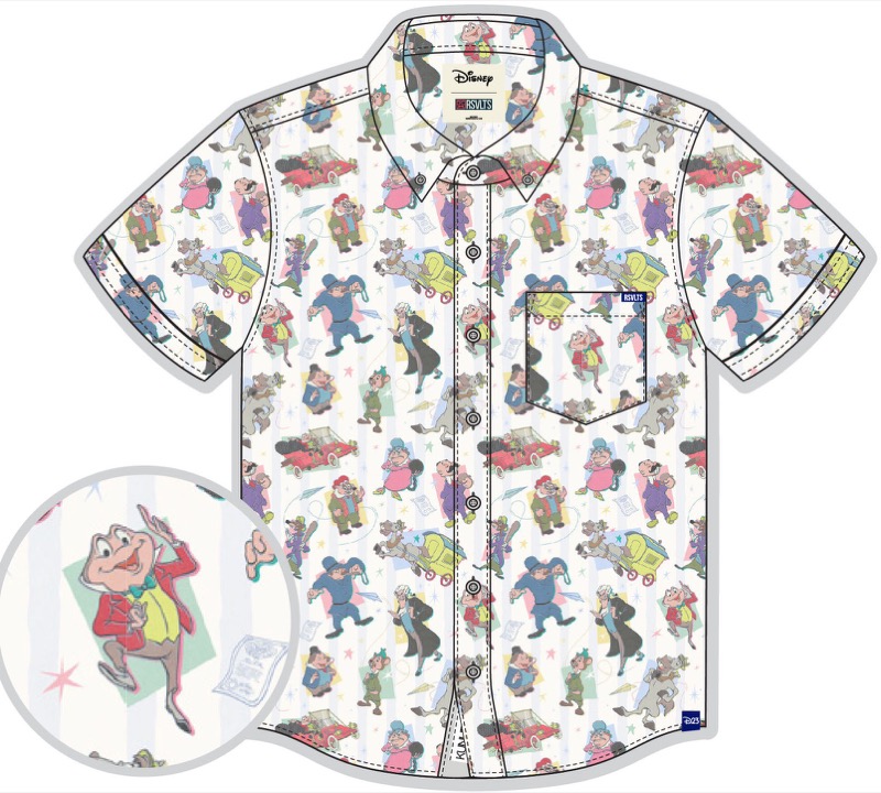 RSVLTS Mr. Toad’s Motor Mania KUNUFLEX Short Sleeve Shirt in White — front view