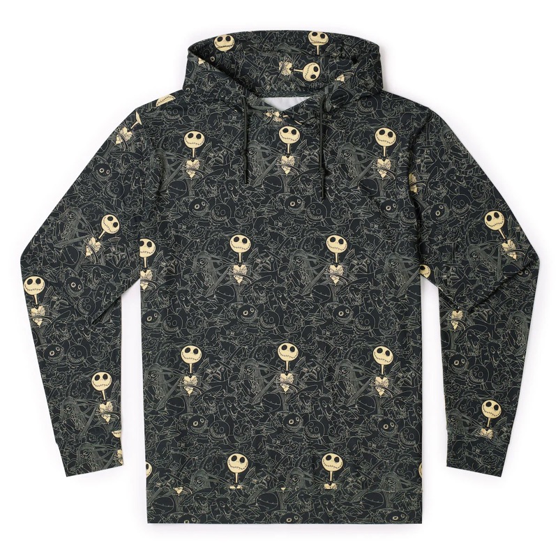 RSVLTS Bone Daddy Performance Hoodie in Black — front view