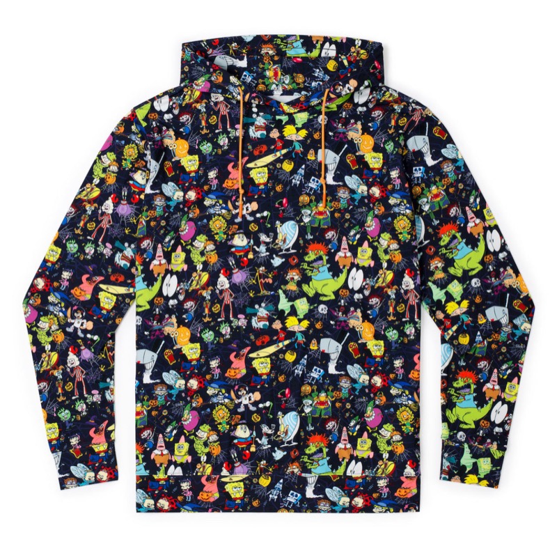 RSVLTS Spooky Mashup Performance Hoodie in Blue — front view