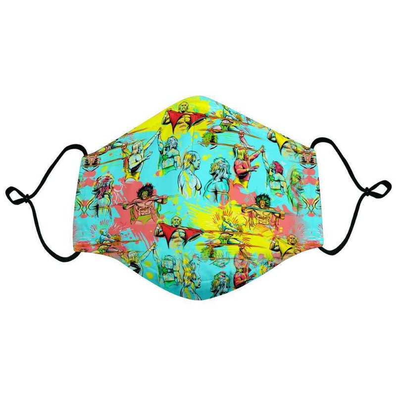 RSVLTS Hulk Hogan vs Ultimate Warrior Mask in Blue — front view
