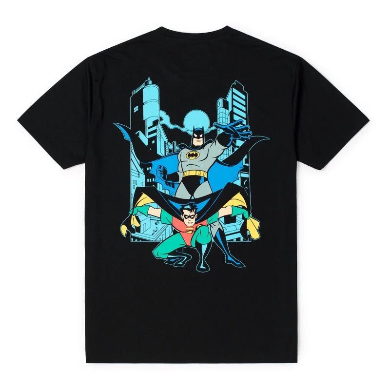 RSVLTS Dynamic Duo Crewneck Tee in Black — front view