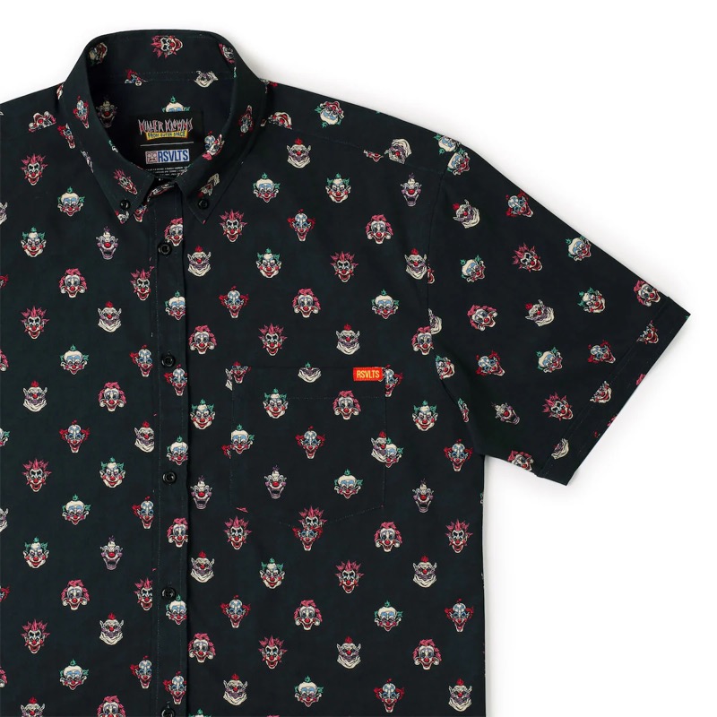 RSVLTS Lil Killers KUNUFLEX Short Sleeve Shirt in Black — front view