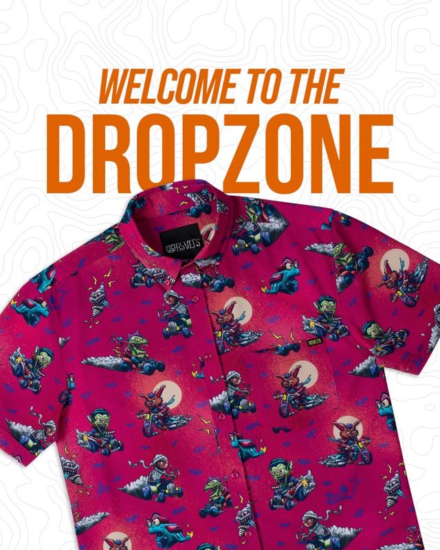 RSVLTS Speed Demons KUNUFLEX Short Sleeve Shirt in Purple — front view