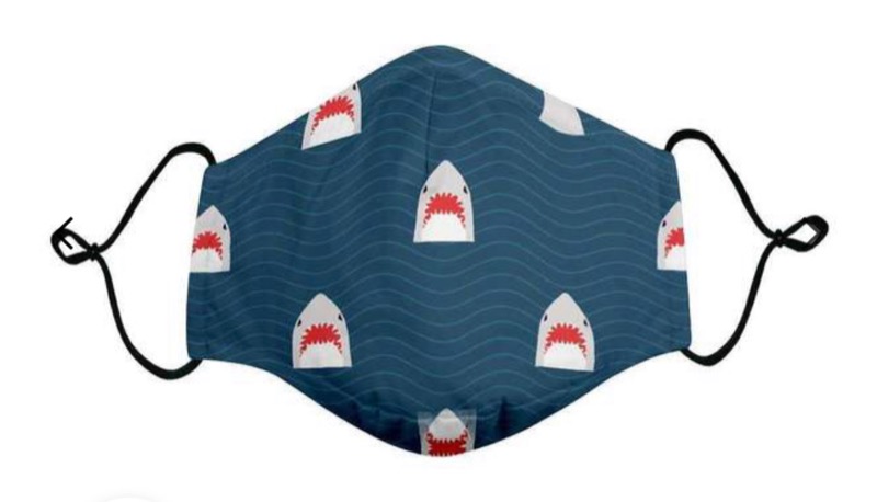 RSVLTS Chomp Mask in Blue — front view