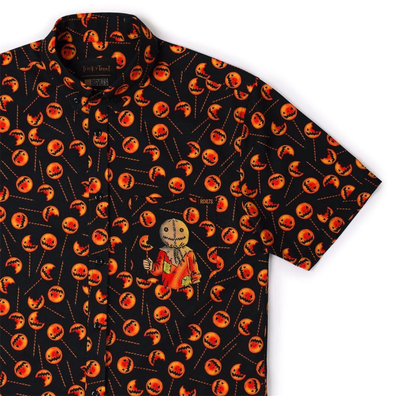 RSVLTS Lollygagging KUNUFLEX Short Sleeve Shirt in Black — front view