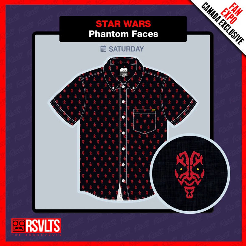 RSVLTS Phantom Faces KUNUFLEX Short Sleeve Shirt — front view