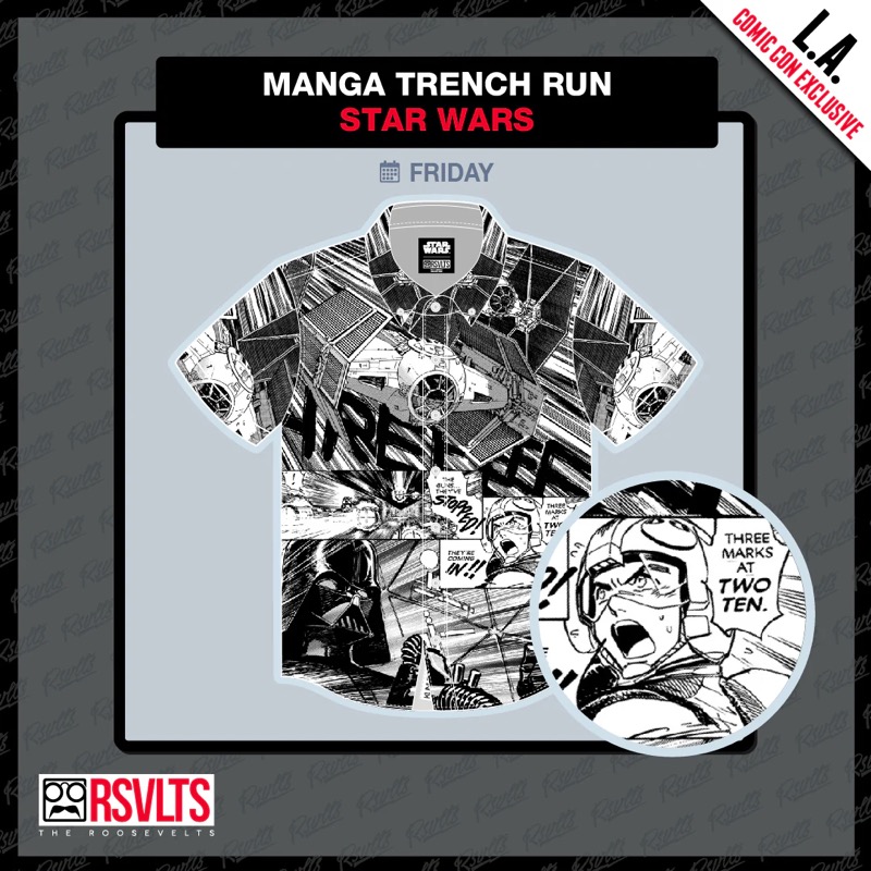 RSVLTS Manga Trench Run KUNUFLEX Short Sleeve Shirt in White — front view