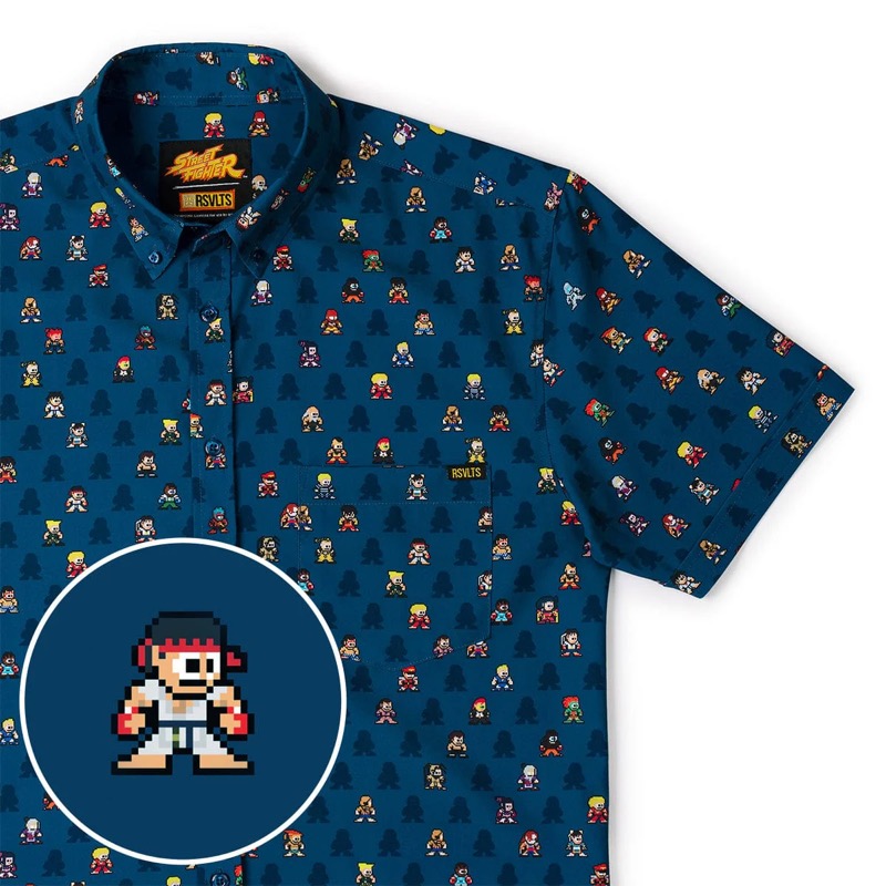 RSVLTS Mega Fighters KUNUFLEX Short Sleeve Shirt — front view