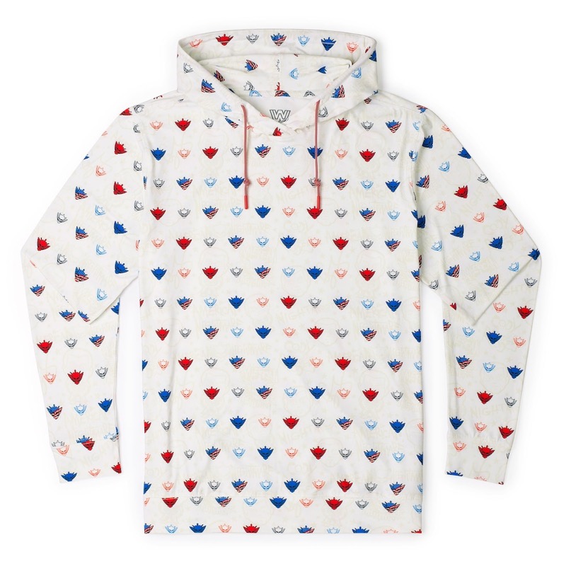 RSVLTS Rhode Rage Performance Hoodie in White — front view