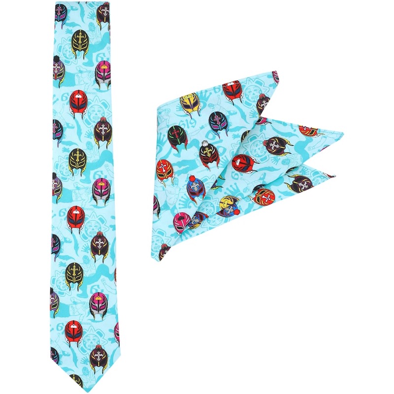 RSVLTS Rey Mysterio tie & pocket square set Tie & Pocket Square — front view