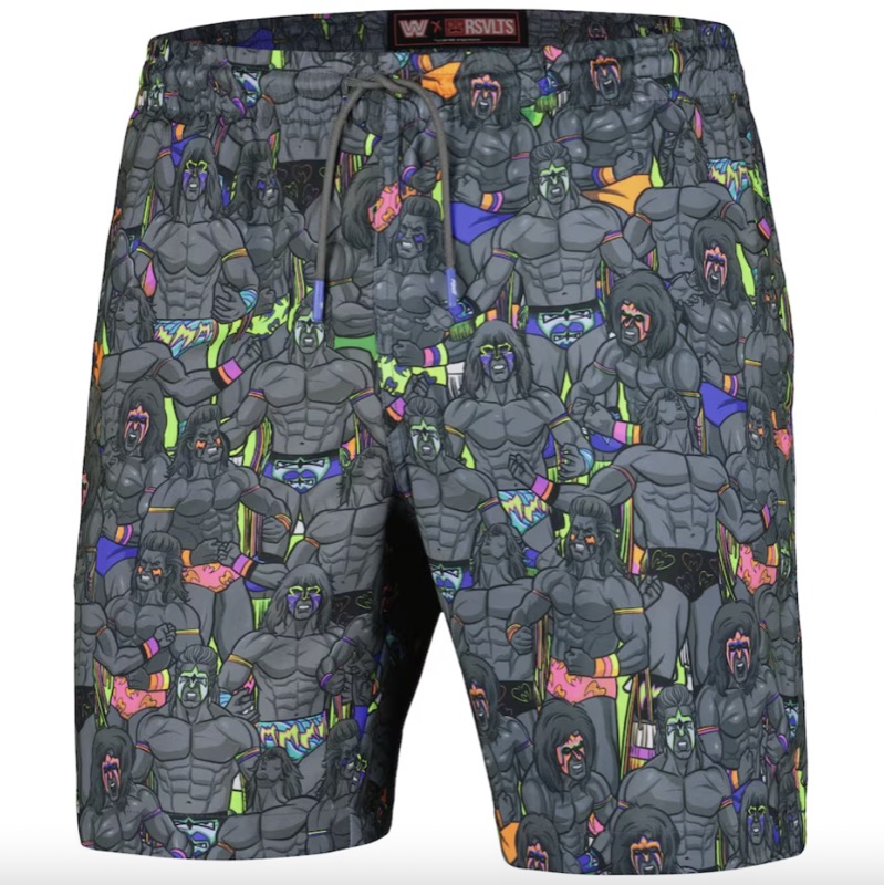 RSVLTS Spirit of the Ultimate Warrior Hybrid Shorts in Gray — front view