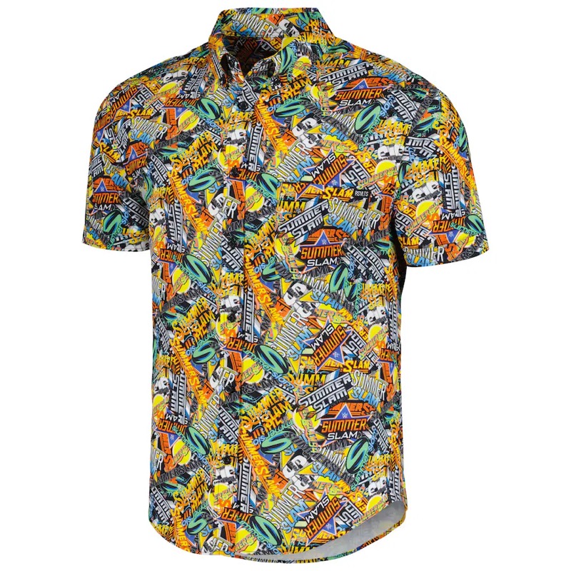 RSVLTS The Biggest Party of the Summer KUNUFLEX Short Sleeve Shirt in Multicolor — front view
