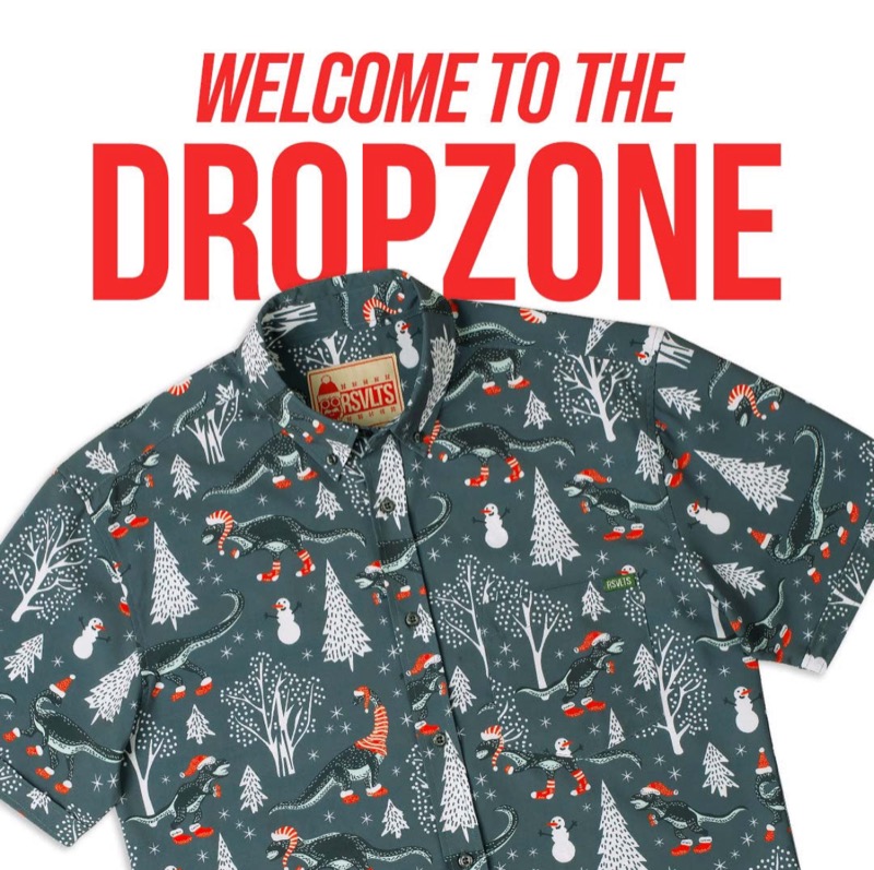 RSVLTS Stomping Through The Snow KUNUFLEX Short Sleeve Shirt in Green — front view