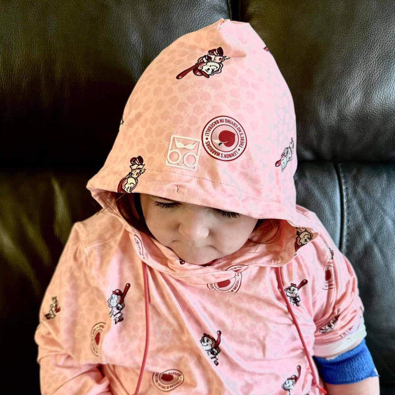 RSVLTS Lennon’s Warriors Performance Hoodie in Red — front view