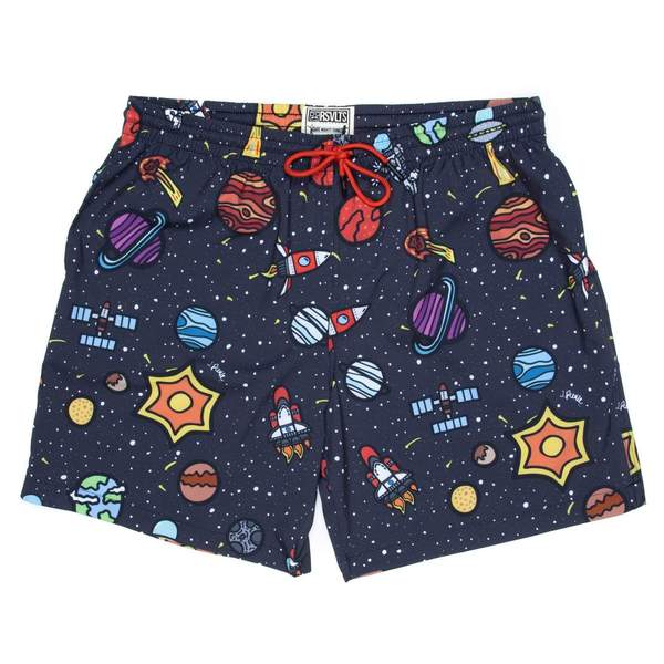 RSVLTS Spaceman Swimwear in Black — front view
