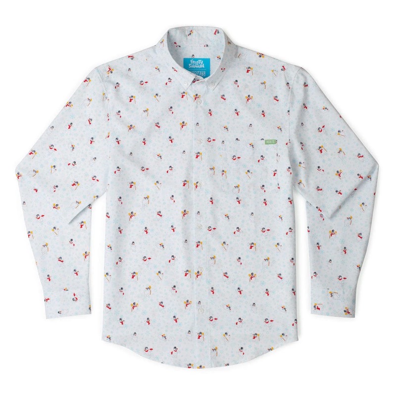RSVLTS Look At Frosty Go! Long Sleeve Shirt in White — front view