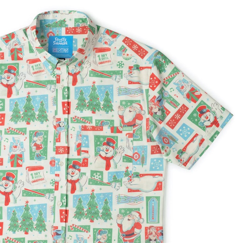 RSVLTS A Jolly Happy Soul KUNUFLEX Short Sleeve Shirt in White — detail 2