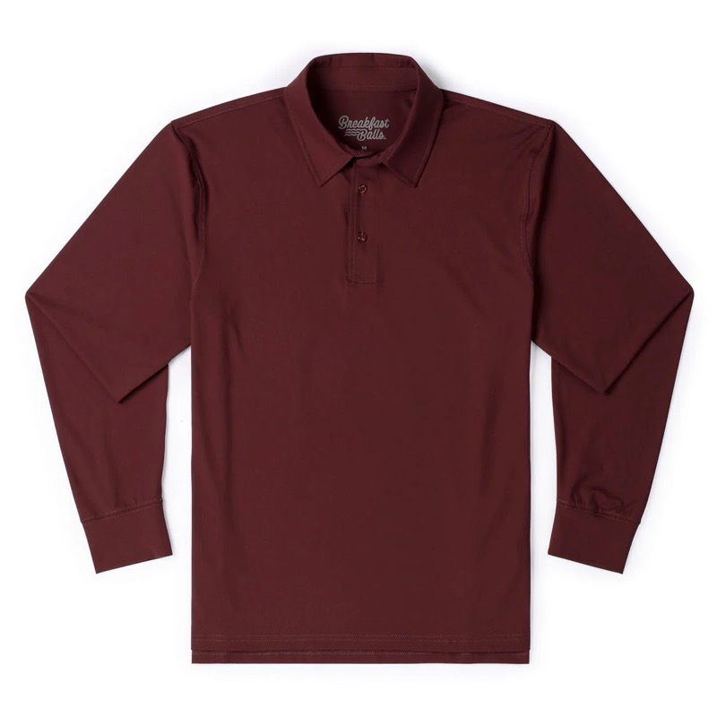 RSVLTS Solid-color long sleeve Commuter Polos Long Sleeve Shirt — front view