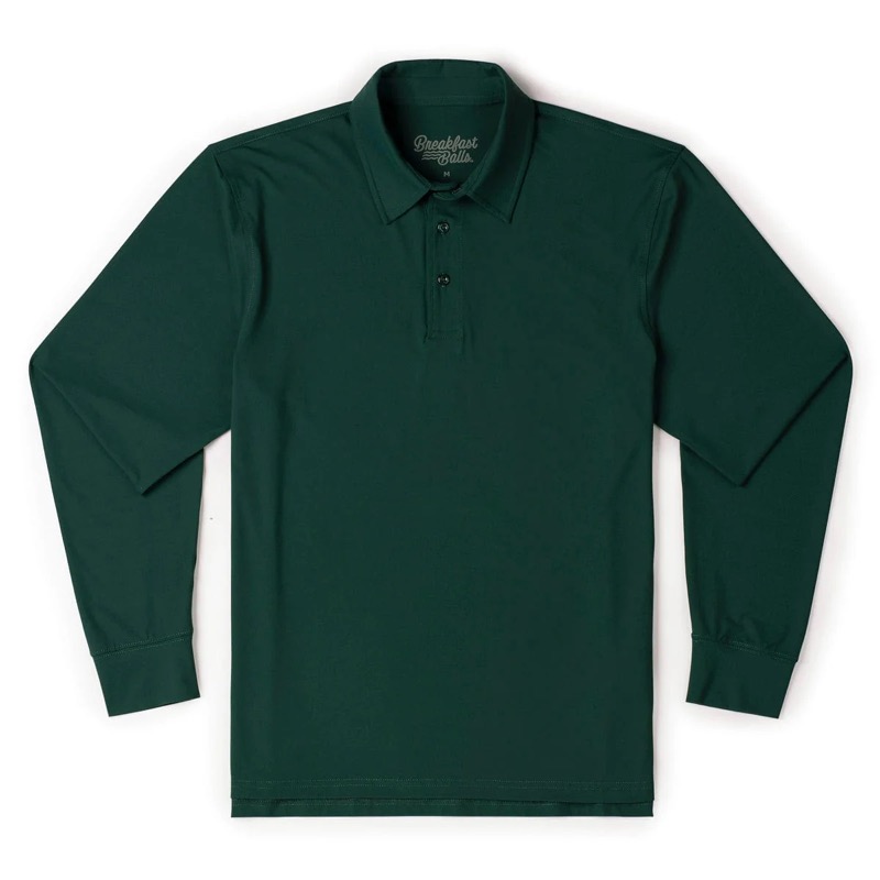 RSVLTS Solid-color long sleeve Commuter Polos Long Sleeve Shirt — detail 2