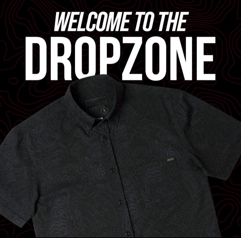 RSVLTS Tiger Style (After Dark) KUNUFLEX Short Sleeve Shirt in Black — front view