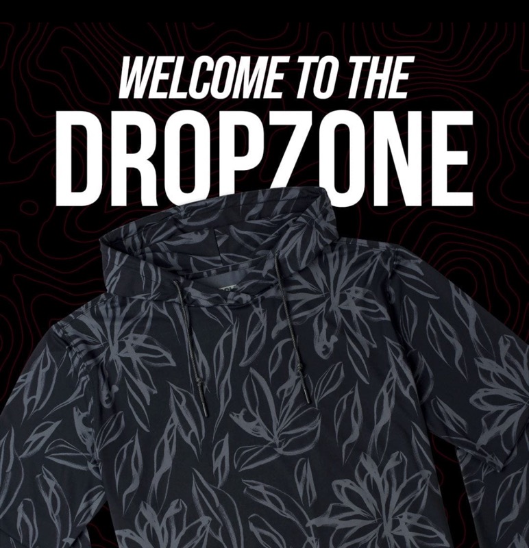 RSVLTS Ghost Palms (After Dark) Performance Hoodie in Black — front view