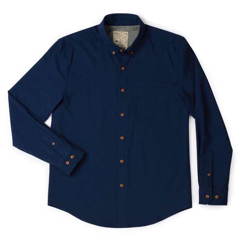 RSVLTS Solid color BorlandFlex long sleeve flannels BorlandFlex Long Sleeve Flannel — front view