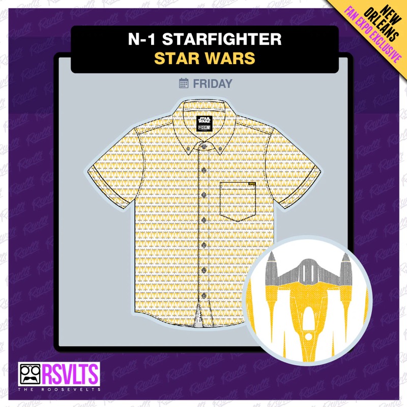 RSVLTS N-1 Starfighter KUNUFLEX Short Sleeve Shirt in White — front view
