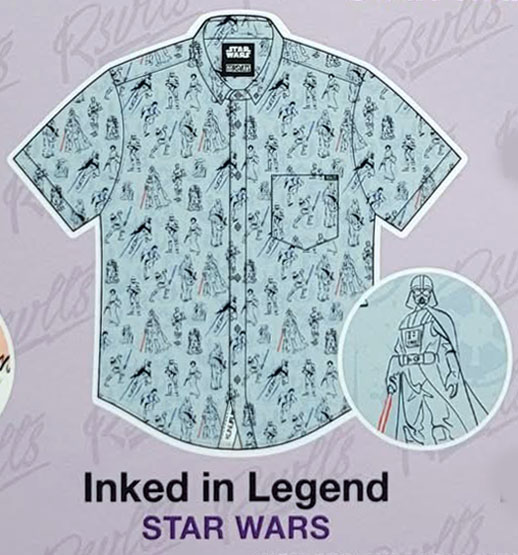 RSVLTS Inked In Legend KUNUFLEX Short Sleeve Shirt in Blue — front view